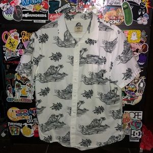 Sketchy tank X vans button up shirt